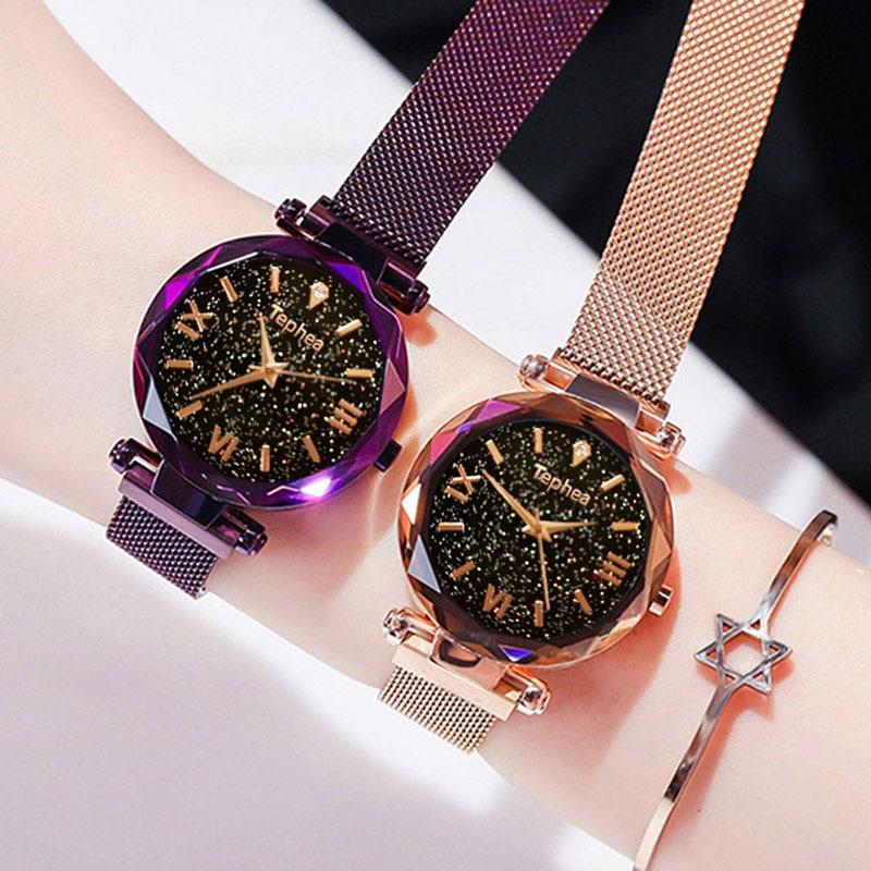 New STEVVEX Luxury Women Watches Magnetic Starry Sky  Quartz Wristwatch Fashion Ladies Style  Wrist Watch For Women and Girls