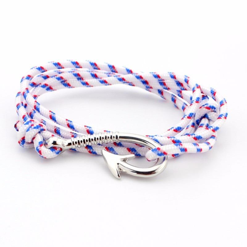 Fashion Hot Multilayer Rope Bracelet hope Anchor Sailor Anchor Bracelets  For Men and  Women Best Gift Hook Bracelet