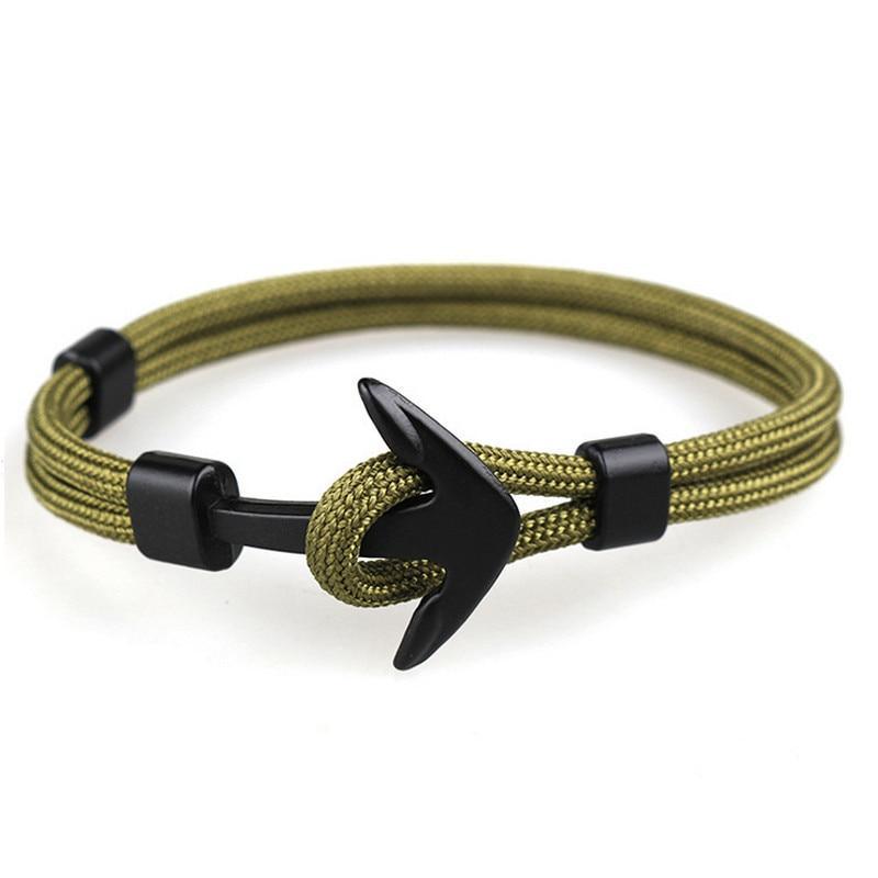 Modern Fashion Epic Survival Rope Anchor Chain Multi-Layer Charm Bracelets And Bangles For Men And Women