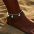 Luxury Star and Heart Bohemia Luminous Pendant Anklets Brecelets For Women Bracelet  Female Foot Jewelry