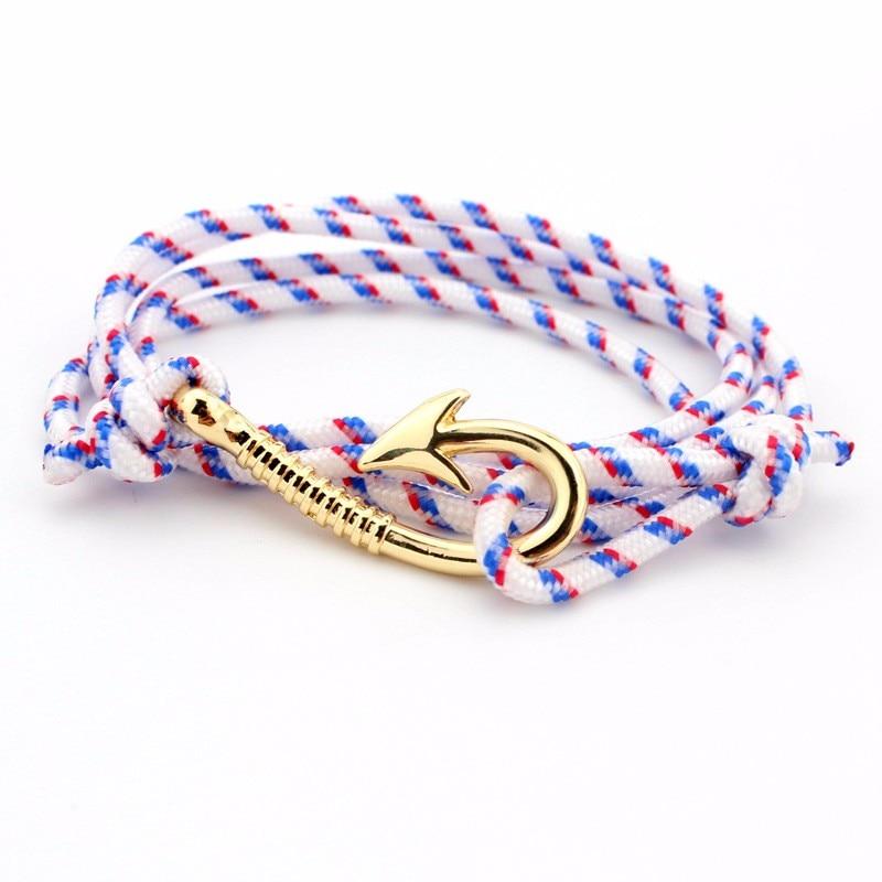 Fashion Hot Multilayer Rope Bracelet hope Anchor Sailor Anchor Bracelets  For Men and  Women Best Gift Hook Bracelet