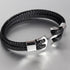 Elegant Fashionable Anchor High Quality Bracelet Men And Women Titanium Steel Bracelet Black Personality Leather