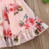 Cute Baby Girls Dress with  Flower Puff Sleeves A -line Dress For Baby Girls for Holiday Party