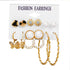 Elegant Plain Gold Metal Pearl Hoop Earrings In Fashion Big Circle Style For Women