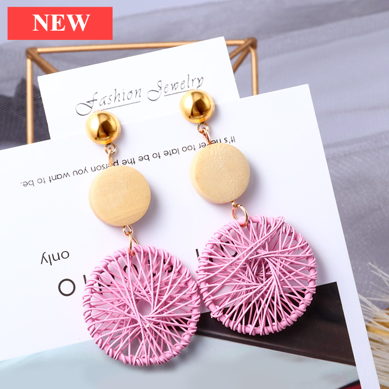 New Elegant Luxury Vintage Geometric Gold Dangle Drop Earrings For Women And Female Wedding