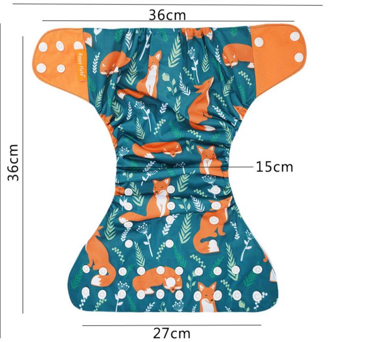 4pcs/set Washable Eco-Friendly Cloth Diaper Cover Adjustable Nappy Cloth Diapers Cloth Nappy For Baby Boys and Grils Baby