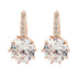 Elegant Vintage Earrings Luxury Rose Gold Crystal Modern Bling Drop Earrings for Women Girls Christmas  Wedding Jewelry