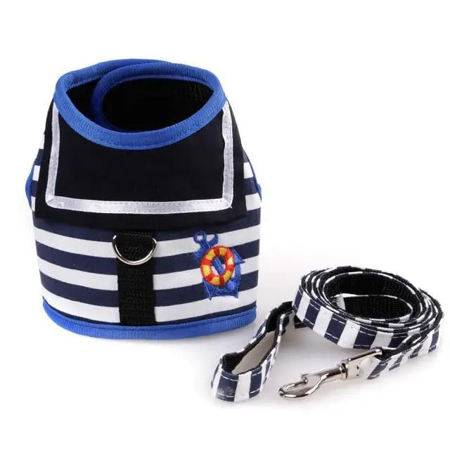 2021 Adjustable Dog Collar Harness Leash Creative Navy Suit Style Chest Strap Rope For Small Medium Dogs Cats - Treko - 2021 trends, automatic leash, birthday gifts, casual leash, cat leash, color leash, colorful leash, cute cat leash, cute cate leash, cute dog leash, dogs birthday leash, fashion 2021, fashion leash, leash, leash 2021, leash for every dog, new trend 2021, nylon leash, stylish dog leash, trends 2021, trendy leash- Stevvex.com