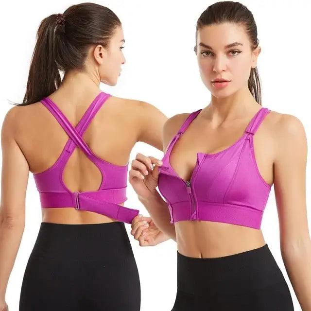 Adjustable Woman Modern Sports Bra Sportswear Crop Top Belt Zipper Yoga Running Comfortable Bras Push Up Gym Equipment - STEVVEX Sport - 728, adjustable bra, adjustable bras, adjustable sport bras, gym bra, gym bras, Gym equipment, gym sport bra, Sportwear, woman, woman bra, woman bras, woman equipment, woman gym equipment, woman sport bra, woman sport bras - Stevvex.com