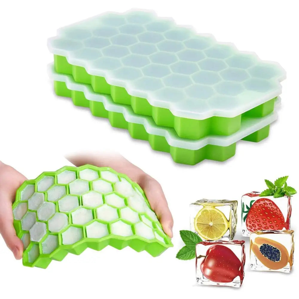 Amazing Honeycomb Ice Cube Trays Reusable Silicone Ice cube Mold Free Ice maker with Removable Lids - Stevvex - 501, Best Quality Kitchen tool, Best selling kitchen tools, High Quality Kitchen Gadget, Hot Selling kitchen tool, Ice ball Cube, Ice Cube maker, Ice Tray, Kitchen, Kitchen Accessories, Kitchen Appliances, Kitchen Gadget, Kitchen Gadgets, Kitchen Tool, Kitchenware - Stevvex.com