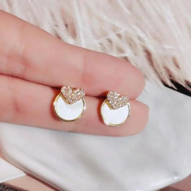 Amazing Hot Looking Round Pearl Earrings For Women And Girls - Fashionable Unique Design Female Wedding Jewelry - 11