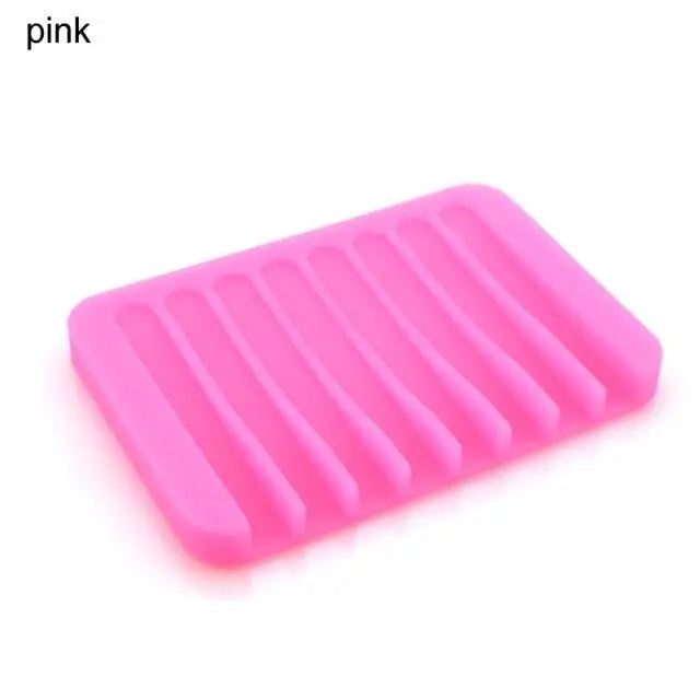 Anti - Skidding Home Improvement Silicone Flexible Bathroom Fixtures Bathroom Hardware Tray Soap Dish for Shower