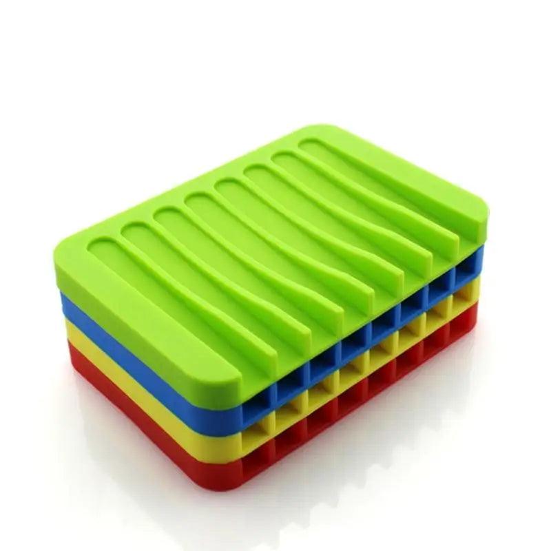 Anti - Skidding Home Improvement Silicone Flexible Bathroom Fixtures Bathroom Hardware Tray Soap Dish for Shower