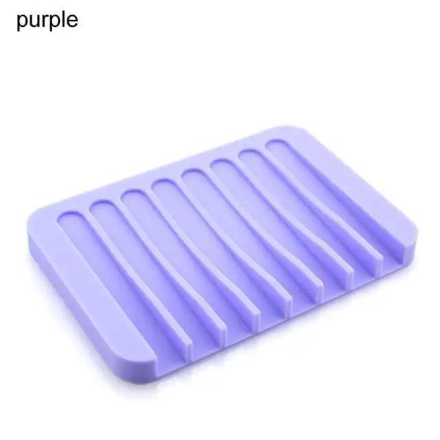 Anti - Skidding Home Improvement Silicone Flexible Bathroom Fixtures Bathroom Hardware Tray Soap Dish for Shower