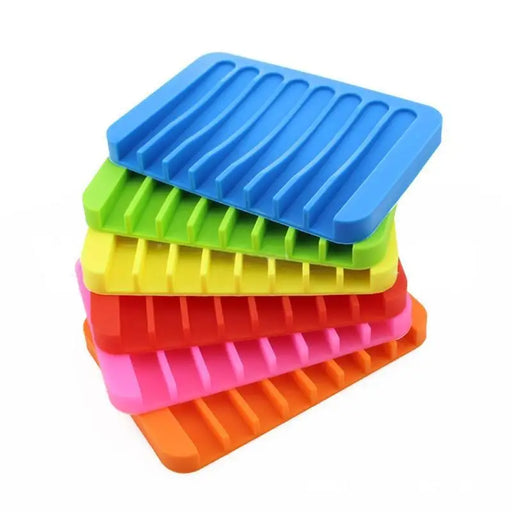 Anti - Skidding Home Improvement Silicone Flexible Bathroom Fixtures Bathroom Hardware Tray Soap Dish for Shower