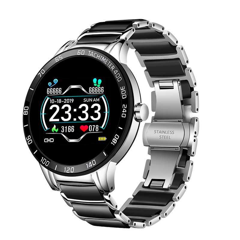 Luxury Ceramic Elegant Unisex Smart Watch With Heart Rate Monitor and Blood Pressure Fitness tracker Ceramic strap Sport Watch With Waterproof Protection