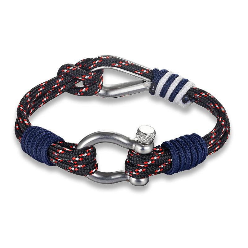 New Modern Fashion Luxury Sport Camping Parachute Navy Blue Cord For Men And Women Nautical Survival Rope Chain Bracelet Summer Style