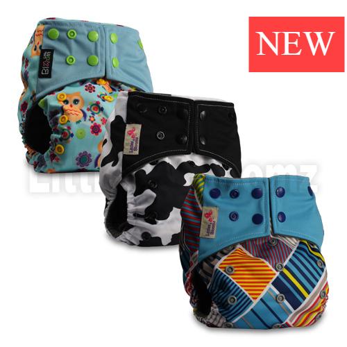 Modern Luxury Printed Washable Real Cloth Pocket Nappy,3 nappies/diapers Set For Girls and Boys Baby In Elegant Style