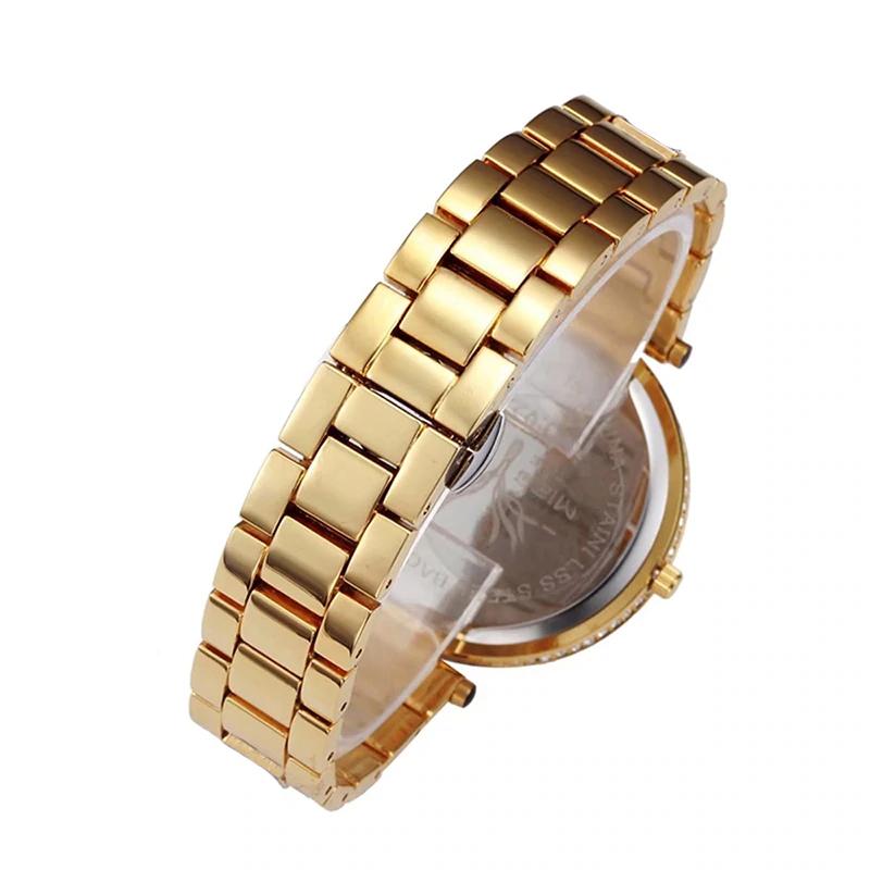 Women Quartz Watch Fashion Bling Casual Ladies Watch Female Quartz Gold Watch Crystal Diamond Leopard For Women and Girls