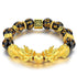 Luxury Black Obsidian Stone Beads Bracelet Gold Color Buddha Good Luck Wealth Bracelets for Women and Men