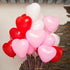 100Pc Red Pink Balloons 10Inch Love Heart Latex Balloons For Wedding Party and Celebration Helium Balloon Valentines Day Birthday Party Inflatable Balloons