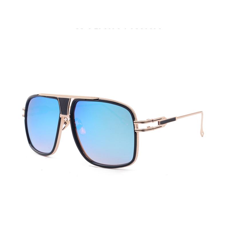 Modern Classic Oversized Men Sunglasses Luxury Brand New Glasses Square With High Quality Metal Frame and Polarized Mirror Glasses  Oculos de sol With  UV400 Prodection for Sun