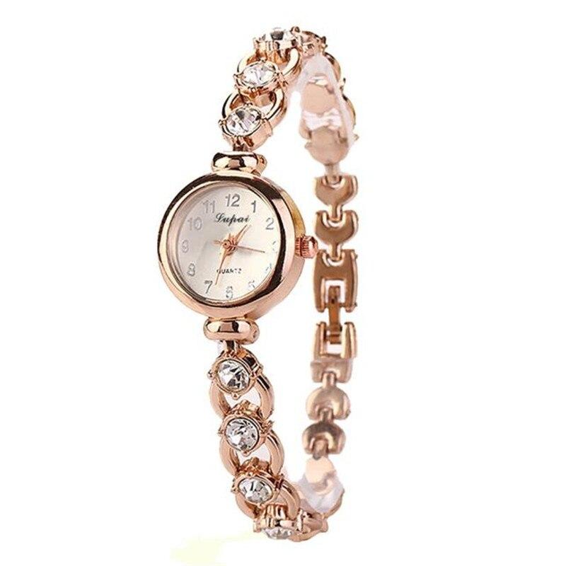 Ladies Elegant Wrist Watches For Women In Bracelet Rhinestones Analog Style Quartz Watch Women's Crystal Small Dial Watch For Women and Girls