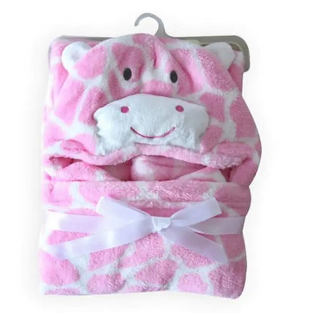 Baby Cartoon Hooded Towel Sleepwear Unique Soft Comfortable Bath Towel Elegant Babies Warm Indoor Cute Bathrobes - 9