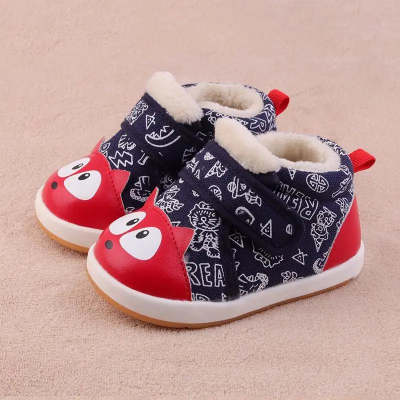 Baby cotton shoes color matching baby soft sole - STEVVEX Baby - 7, baby, baby boots, baby boys, baby footwear, baby girls, baby shoes, baby sneakers, baby winter boots, footwear, winter boots, winter footwear - Stevvex.com