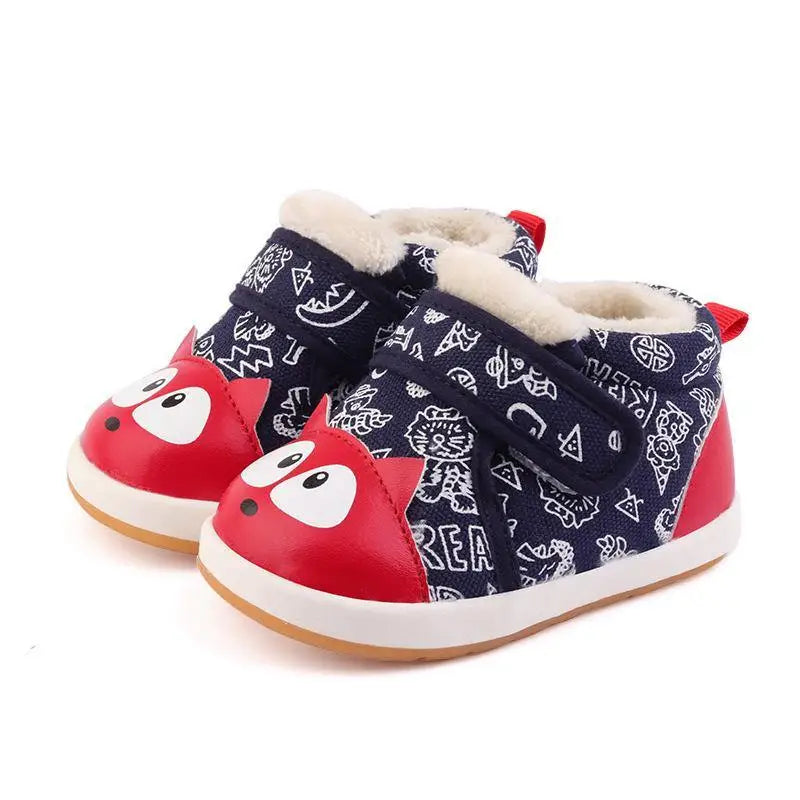 Baby cotton shoes color matching baby soft sole - STEVVEX Baby - 7, baby, baby boots, baby boys, baby footwear, baby girls, baby shoes, baby sneakers, baby winter boots, footwear, winter boots, winter footwear - Stevvex.com