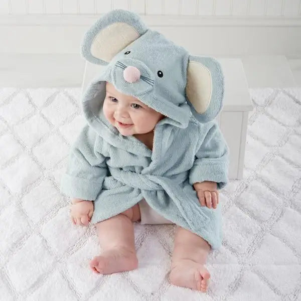 Baby Cute Mini Cartoon Bathrobes Soft Comfortable Bathrobe Warm Bath Towel For Babies Infants Beach Indoor Towel