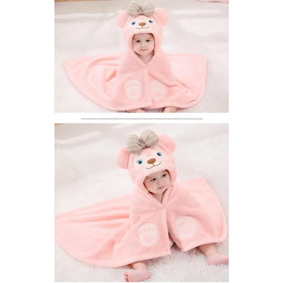 Baby Cute Princess Pink Cartoon Soft Bath Towels For Babies Unique Design Baby Hooded Bathrobe Towels For Infant And Toddler - STEVVEX Fashion - 719, baby bath towel, bathrobe, bathrobes, cartoon baby bath towel, cartoon baby bathrobe, cartoon bathrobe, classic bathrobe, comfortable bathrobe, cute baby bath towel, cute baby bathrobe, elegant bathrobe, fashion bathrobe, luxury bathrobe, short bathrobe, Short Bathrobes, soft bathrobe, stylish bathrobe - Stevvex.com