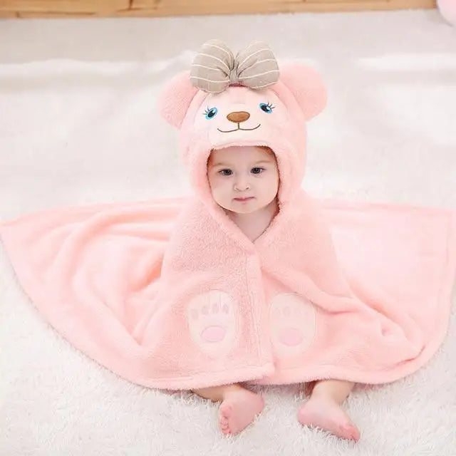 Baby Cute Princess Pink Cartoon Soft Bath Towels For Babies Unique Design Baby Hooded Bathrobe Towels For Infant And Toddler - STEVVEX Fashion - 719, baby bath towel, bathrobe, bathrobes, cartoon baby bath towel, cartoon baby bathrobe, cartoon bathrobe, classic bathrobe, comfortable bathrobe, cute baby bath towel, cute baby bathrobe, elegant bathrobe, fashion bathrobe, luxury bathrobe, short bathrobe, Short Bathrobes, soft bathrobe, stylish bathrobe - Stevvex.com