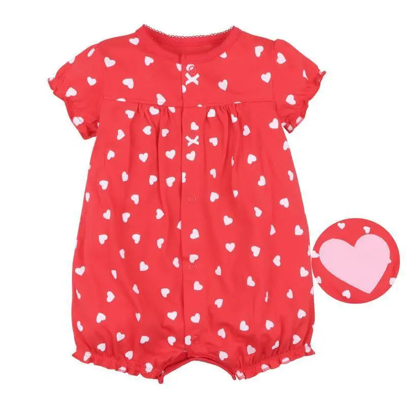 Baby Girl Clothes One-Piece Jumpsuits Baby Clothing Cotton Short Romper Infant Girl Clothes - STEVVEX Baby - baby, baby birthday gifts, baby clothes, baby clothing, baby gifts, baby girl jumpsuits, baby girl rompers, baby items, baby products, baby rompers, baby summer rompers, gifts for newborn - Stevvex.com