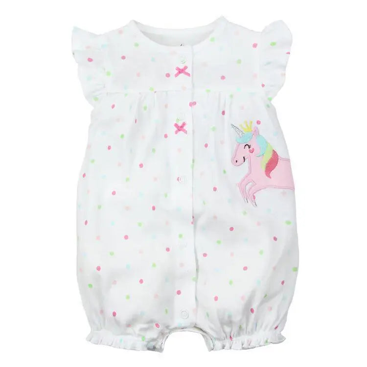 Baby Girl Clothes One-Piece Jumpsuits Baby Clothing Cotton Short Romper Infant Girl Clothes - STEVVEX Baby - baby, baby birthday gifts, baby clothes, baby clothing, baby gifts, baby girl jumpsuits, baby girl rompers, baby items, baby products, baby rompers, baby summer rompers, gifts for newborn - Stevvex.com