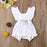 Baby Girl Ruffled Solid Color Sleeveless Backless Romper Jumpsuit Comfy Outfit Excellent Gift For Your Baby Girl - STEVVEX Baby - baby, baby birthday gifts, baby clothing, baby gifts, baby items, baby jumpsuits, baby rompers, baby styles, baby summer clothing, baby summer rompers, new parents gifts - Stevvex.com