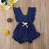 Baby Girl Ruffled Solid Color Sleeveless Backless Romper Jumpsuit Comfy Outfit Excellent Gift For Your Baby Girl - STEVVEX Baby - baby, baby birthday gifts, baby clothing, baby gifts, baby items, baby jumpsuits, baby rompers, baby styles, baby summer clothing, baby summer rompers, new parents gifts - Stevvex.com