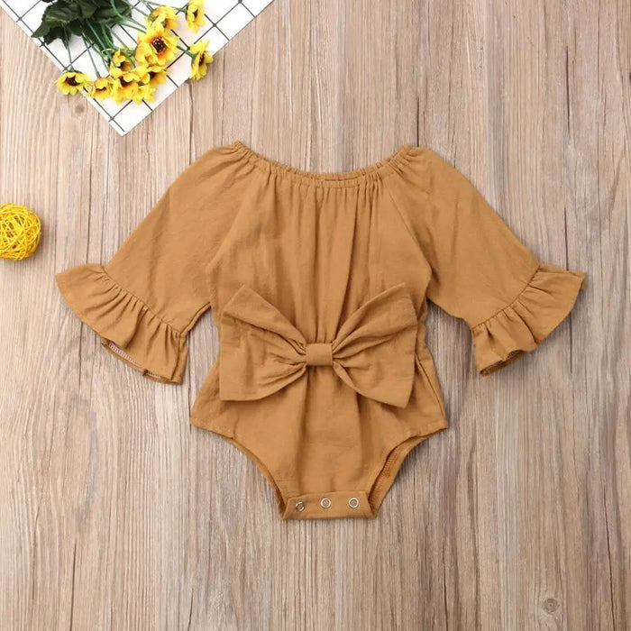 Baby Girl Ruffled Solid Color Sleeveless Backless Romper Jumpsuit Comfy Outfit Excellent Gift For Your Baby Girl - STEVVEX Baby - baby, baby birthday gifts, baby clothing, baby gifts, baby items, baby jumpsuits, baby rompers, baby styles, baby summer clothing, baby summer rompers, new parents gifts - Stevvex.com