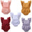 Baby Girl Ruffled Solid Color Sleeveless Backless Romper Jumpsuit Comfy Outfit Excellent Gift For Your Baby Girl - STEVVEX Baby - baby, baby birthday gifts, baby clothing, baby gifts, baby items, baby jumpsuits, baby rompers, baby styles, baby summer clothing, baby summer rompers, new parents gifts - Stevvex.com