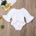 Baby Girl Ruffled Solid Color Sleeveless Backless Romper Jumpsuit Comfy Outfit Excellent Gift For Your Baby Girl - STEVVEX Baby - baby, baby birthday gifts, baby clothing, baby gifts, baby items, baby jumpsuits, baby rompers, baby styles, baby summer clothing, baby summer rompers, new parents gifts - Stevvex.com