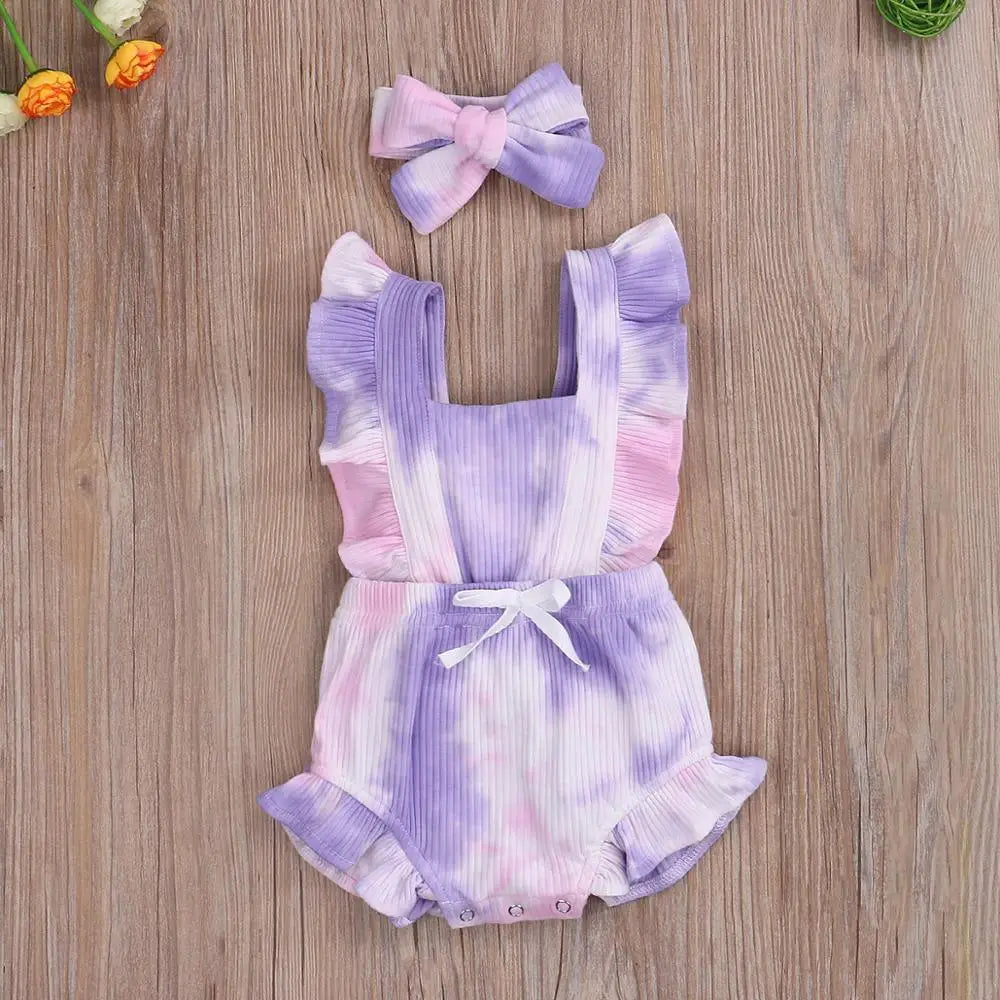 Baby Girl Ruffled Solid Color Sleeveless Backless Romper Jumpsuit Comfy Outfit Excellent Gift For Your Baby Girl - STEVVEX Baby - baby, baby birthday gifts, baby clothing, baby gifts, baby items, baby jumpsuits, baby rompers, baby styles, baby summer clothing, baby summer rompers, new parents gifts - Stevvex.com