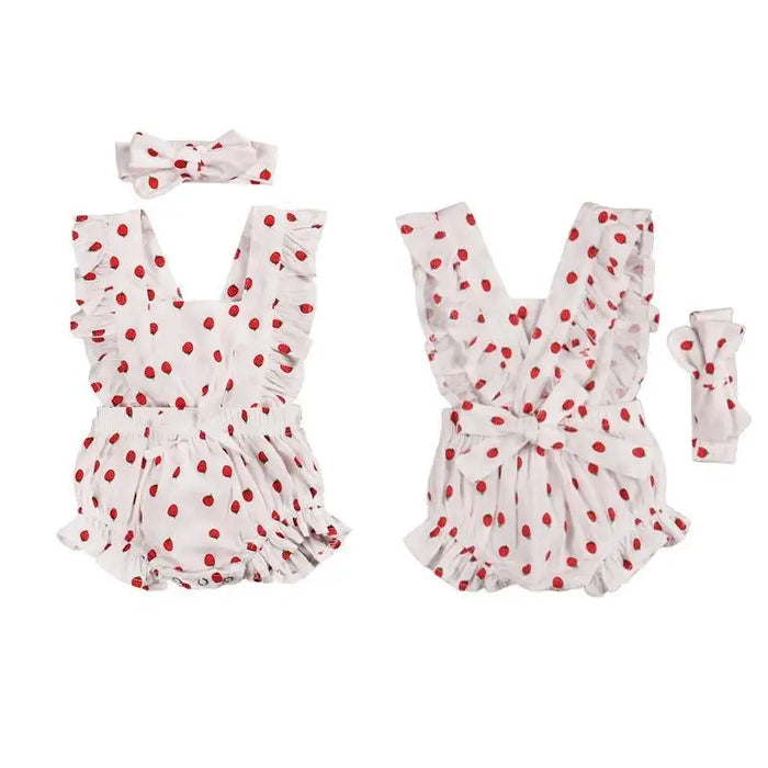 Baby Girl Ruffled Solid Color Sleeveless Backless Romper Jumpsuit Comfy Outfit Excellent Gift For Your Baby Girl - STEVVEX Baby - baby, baby birthday gifts, baby clothing, baby gifts, baby items, baby jumpsuits, baby rompers, baby styles, baby summer clothing, baby summer rompers, new parents gifts - Stevvex.com