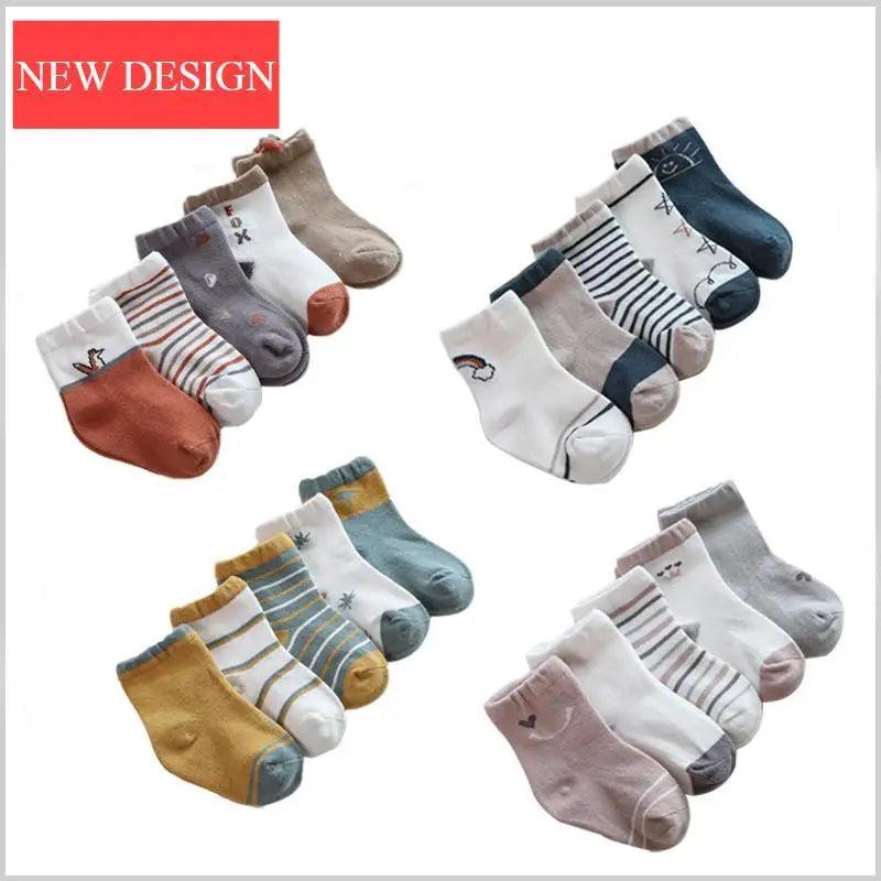 Baby Girls Cotton Cartoon Autumn Socks For Newborn Toddler Unique Style Soft Material Cute Colors - STEVVEX Baby - baby, baby fashion, baby girls, baby girls fashion, baby girls items, baby girls products, baby girls shoes, baby girls socks, baby items, baby products, baby shoes, baby socks - Stevvex.com