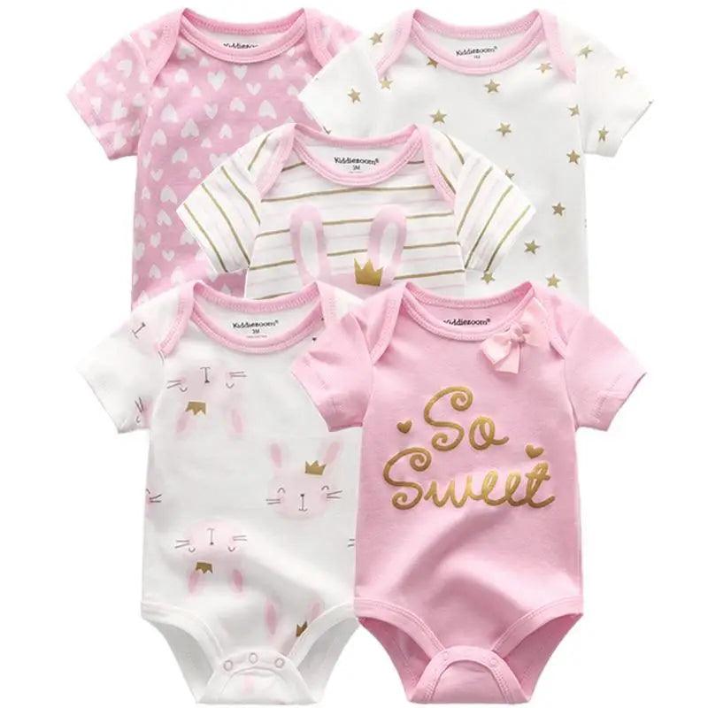 Baby Rompers Short Sleeve 100% Cotton Overalls Newborn Comfortable Clothes Super Soft Stretchable - STEVVEX Baby - baby, baby birthday gifts, baby bodysuits, baby clothing, baby gifts, baby items, baby rompers, kids bodysuit, kids bodysuits, new parents gift - Stevvex.com