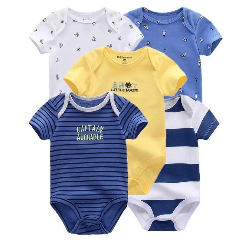 Baby Rompers Short Sleeve 100% Cotton Overalls Newborn Comfortable Clothes Super Soft Stretchable - STEVVEX Baby - baby, baby birthday gifts, baby bodysuits, baby clothing, baby gifts, baby items, baby rompers, kids bodysuit, kids bodysuits, new parents gift - Stevvex.com