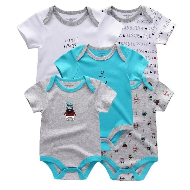 Baby Rompers Short Sleeve 100% Cotton Overalls Newborn Comfortable Clothes Super Soft Stretchable - STEVVEX Baby - baby, baby birthday gifts, baby bodysuits, baby clothing, baby gifts, baby items, baby rompers, kids bodysuit, kids bodysuits, new parents gift - Stevvex.com