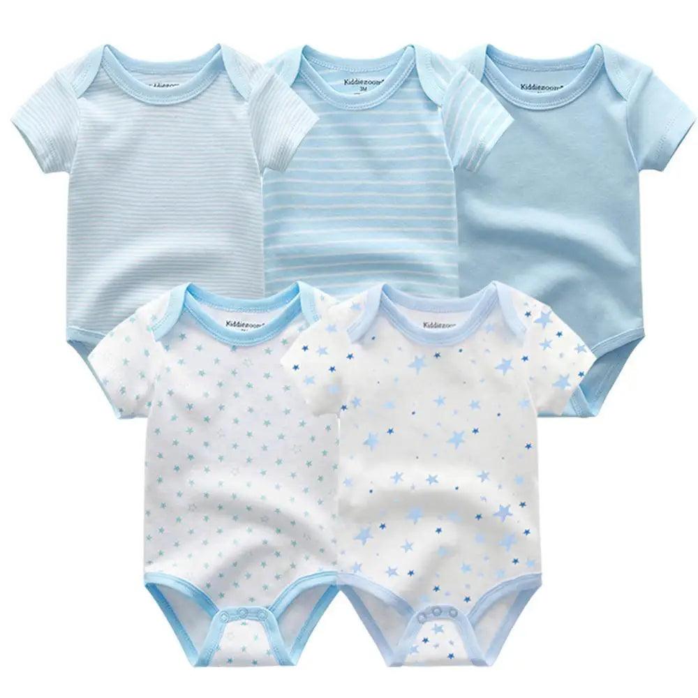 Baby Rompers Short Sleeve 100% Cotton Overalls Newborn Comfortable Clothes Super Soft Stretchable - STEVVEX Baby - baby, baby birthday gifts, baby bodysuits, baby clothing, baby gifts, baby items, baby rompers, kids bodysuit, kids bodysuits, new parents gift - Stevvex.com