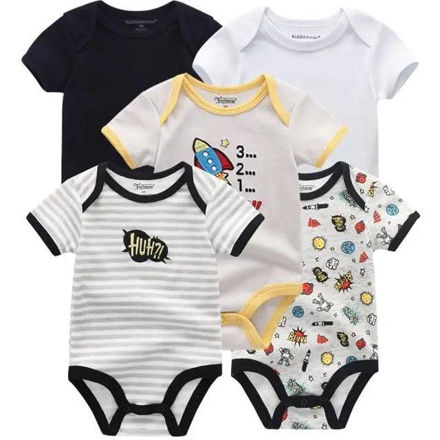 Baby Rompers Short Sleeve 100% Cotton Overalls Newborn Comfortable Clothes Super Soft Stretchable - STEVVEX Baby - baby, baby birthday gifts, baby bodysuits, baby clothing, baby gifts, baby items, baby rompers, kids bodysuit, kids bodysuits, new parents gift - Stevvex.com