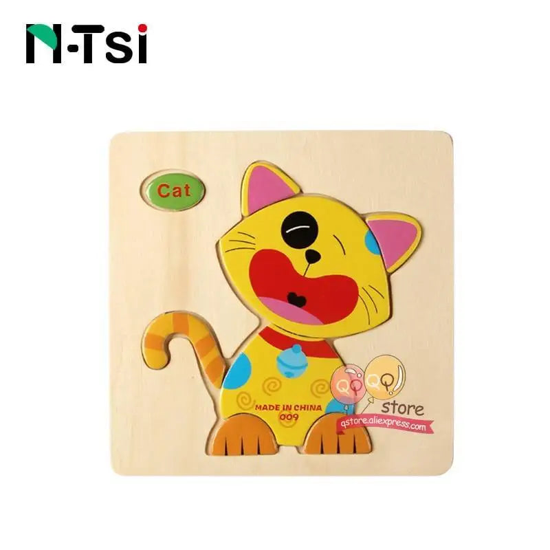 Baby Wooden Puzzle Toys for Toddlers Developing Educational Kids Toys For Children Game Cartoon Animal Gift 3 Years - STEVVEX Baby - animals, baby, baby education, brain teasers, educational toys, fun, gifts for kids, indoor games, intellectual, toddlers, wooden puzle - Stevvex.com