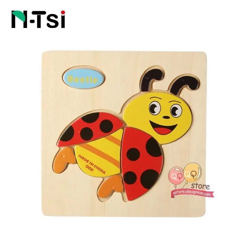 Baby Wooden Puzzle Toys for Toddlers Developing Educational Kids Toys For Children Game Cartoon Animal Gift 3 Years - STEVVEX Baby - animals, baby, baby education, brain teasers, educational toys, fun, gifts for kids, indoor games, intellectual, toddlers, wooden puzle - Stevvex.com